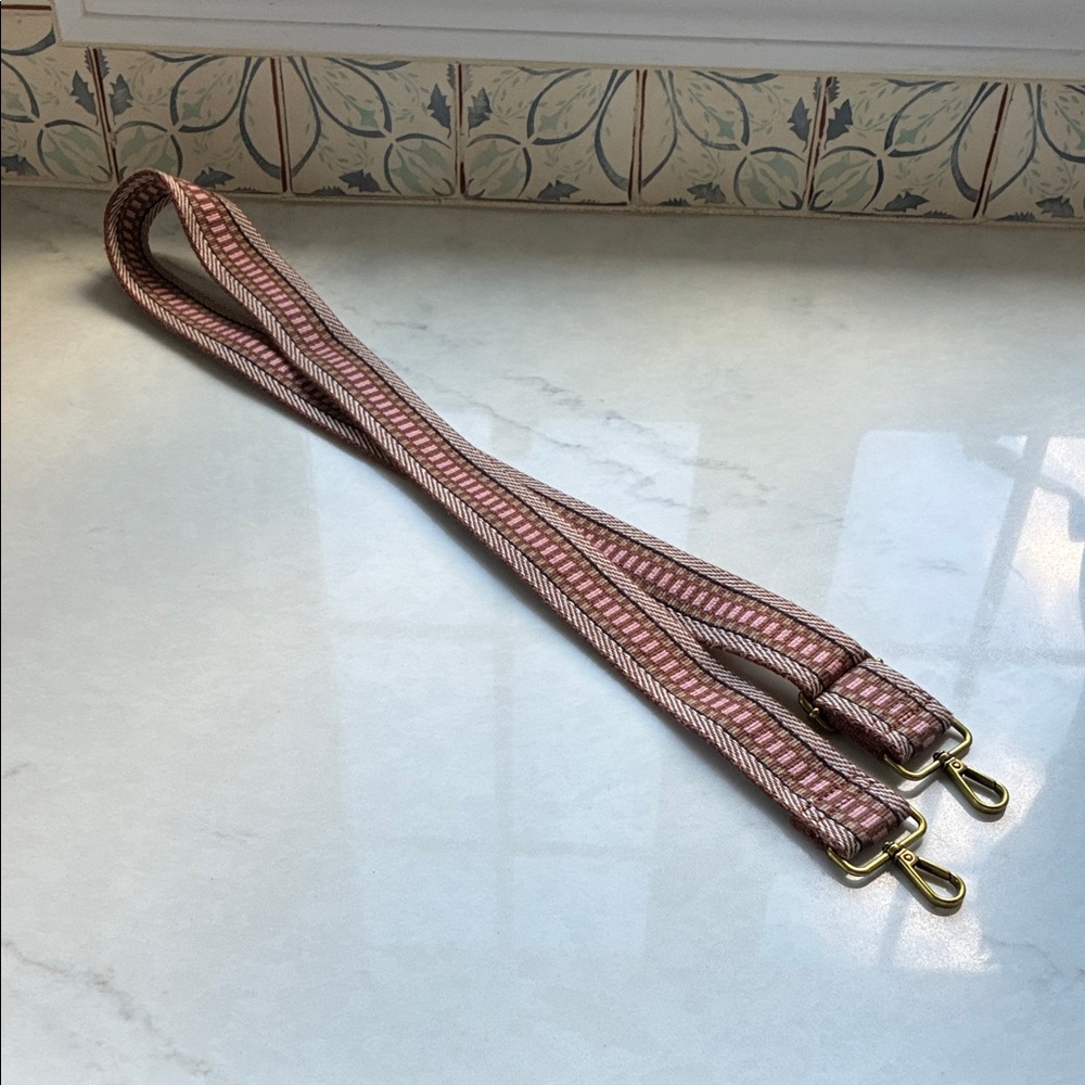 Madewell Pink and Gold Crossbody Bag Strap